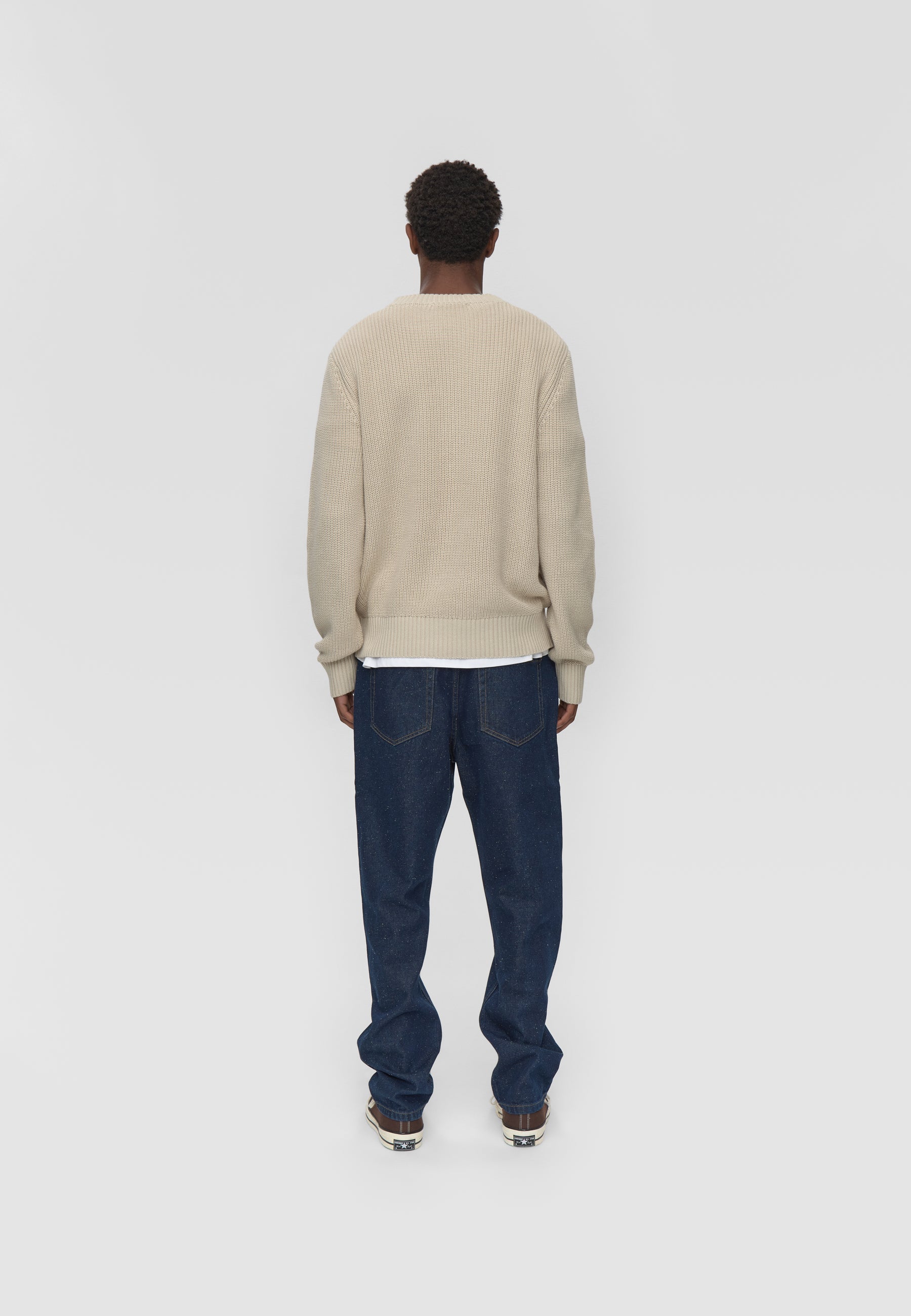 Rob basic knit sweater G006 GOTS - Pelican