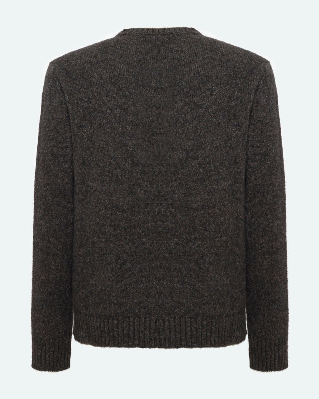 Pull mérinos maille fine - Gris chiné foncé