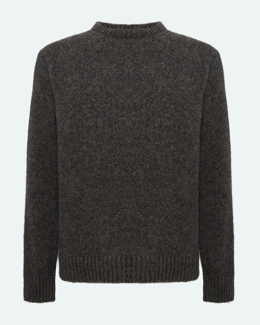 Pull mérinos maille fine - Gris chiné foncé