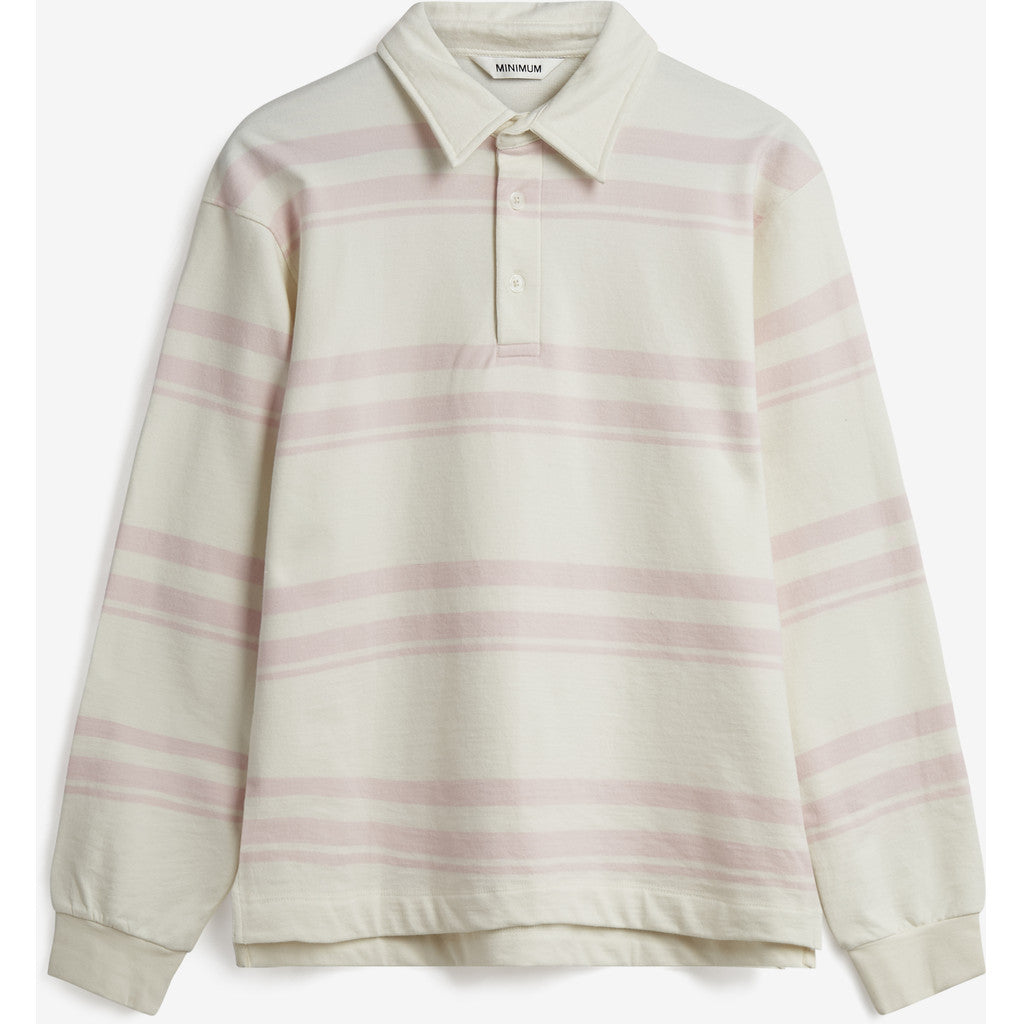 Tate rlx ls strp polo G4605 - Primrose pink